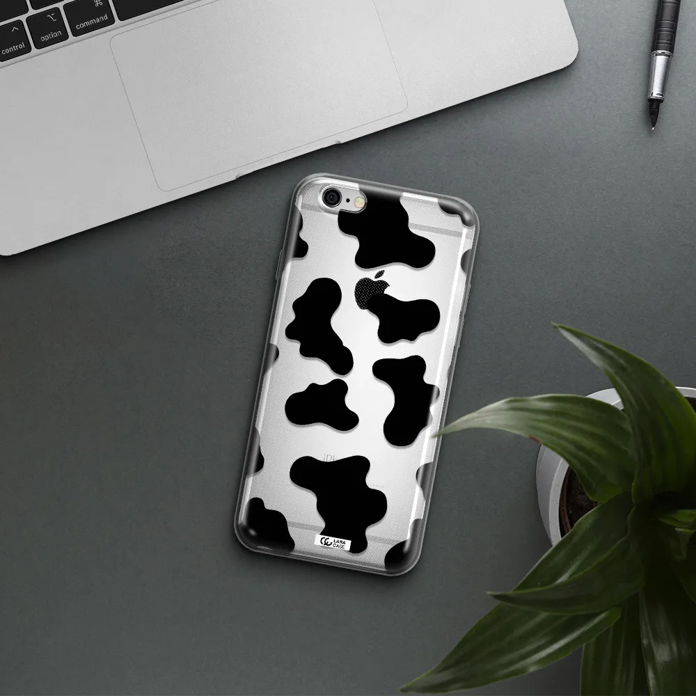 Cow Print Apple iPhone 6 Clear TPU Case
