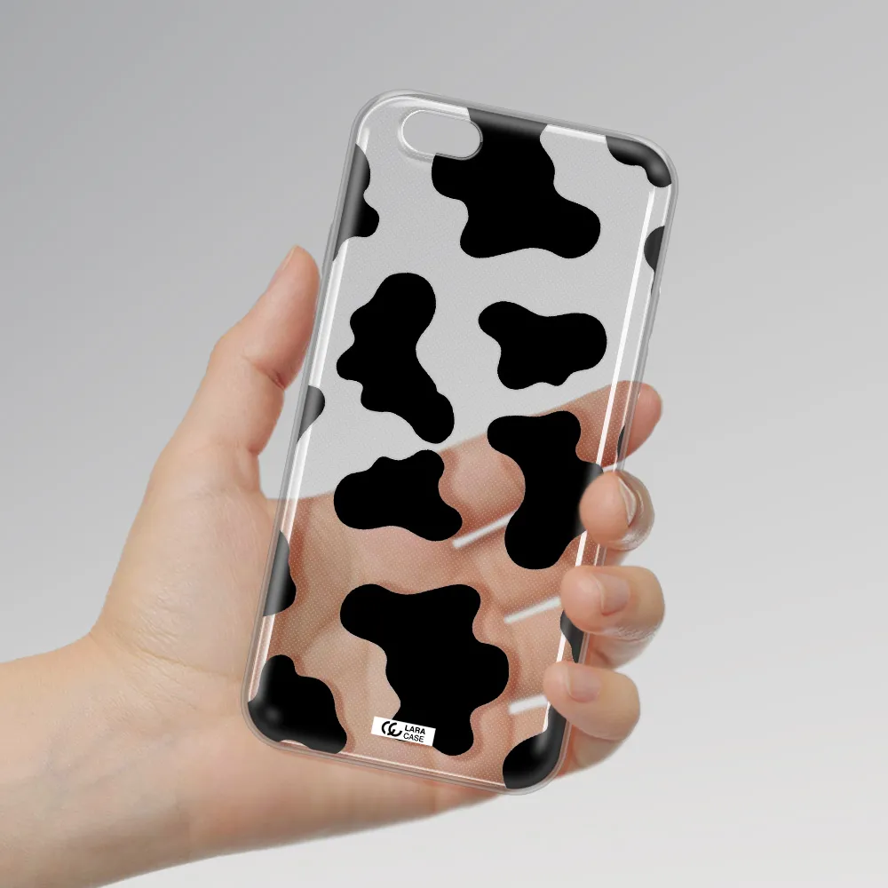 Cow Print Apple iPhone 6 plus Clear TPU Case