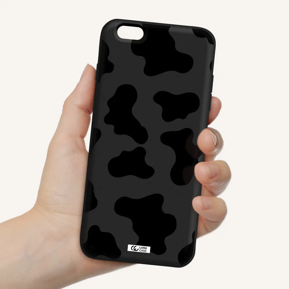 Cow Print Apple iPhone 6 plus Silicone black Case