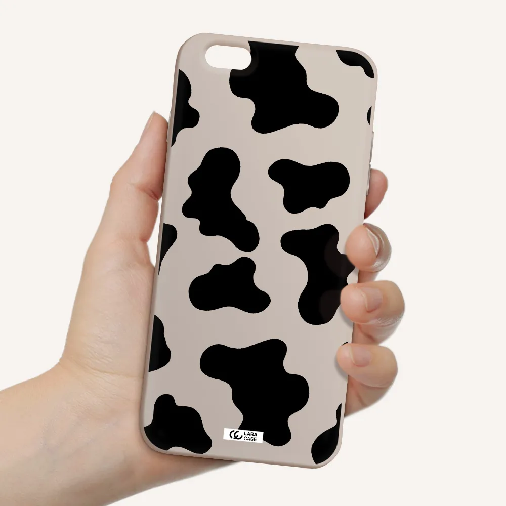 Cow Print Apple iPhone 6 plus Silicone Stone Case