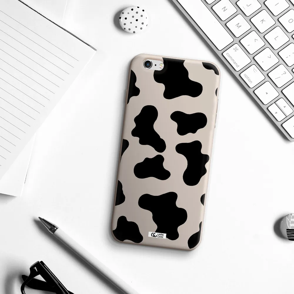 Cow Print Apple iPhone 6 plus Silicone Stone Case