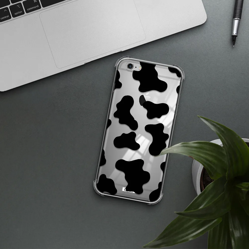 Cow Print Apple iPhone 6 s plus Clear PC Case