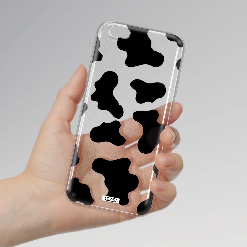 Cow Print Apple iPhone 6 s plus Clear TPU Case