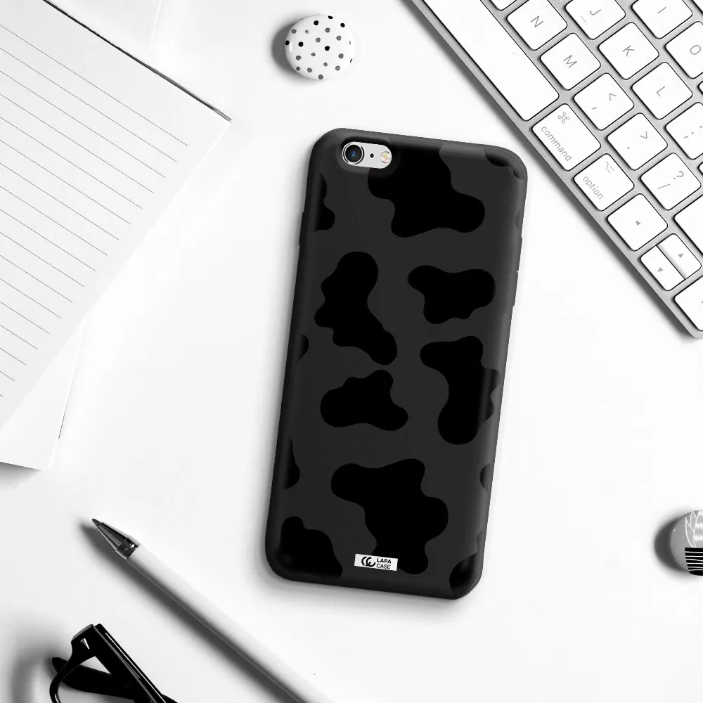Cow Print Apple iPhone 6 s plus Silicone black Case