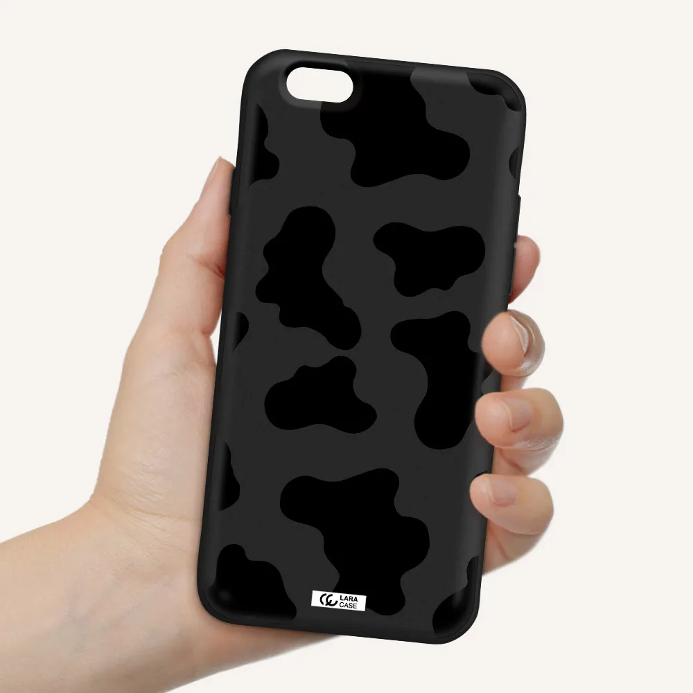 Cow Print Apple iPhone 6 Silicone black Case