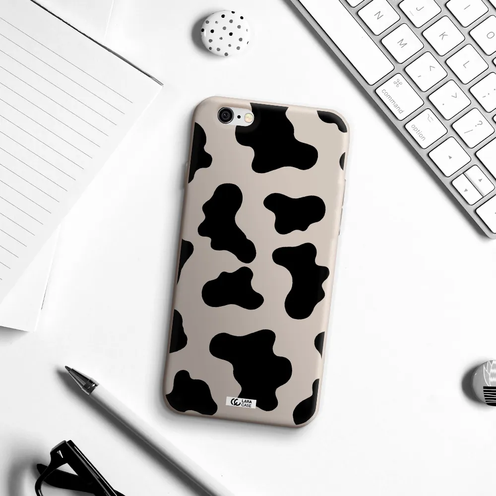 Cow Print Apple iPhone 6 Silicone Stone Case