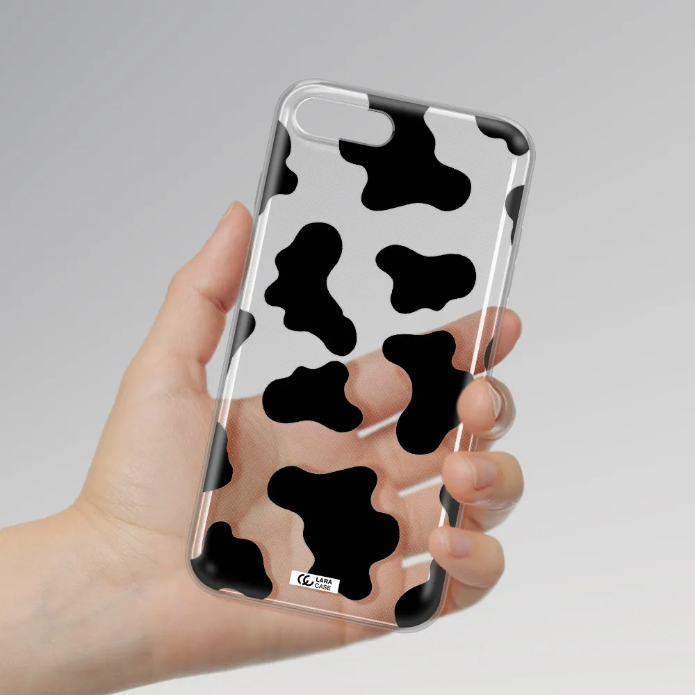 Cow Print Apple iPhone 7 plus Clear TPU Case