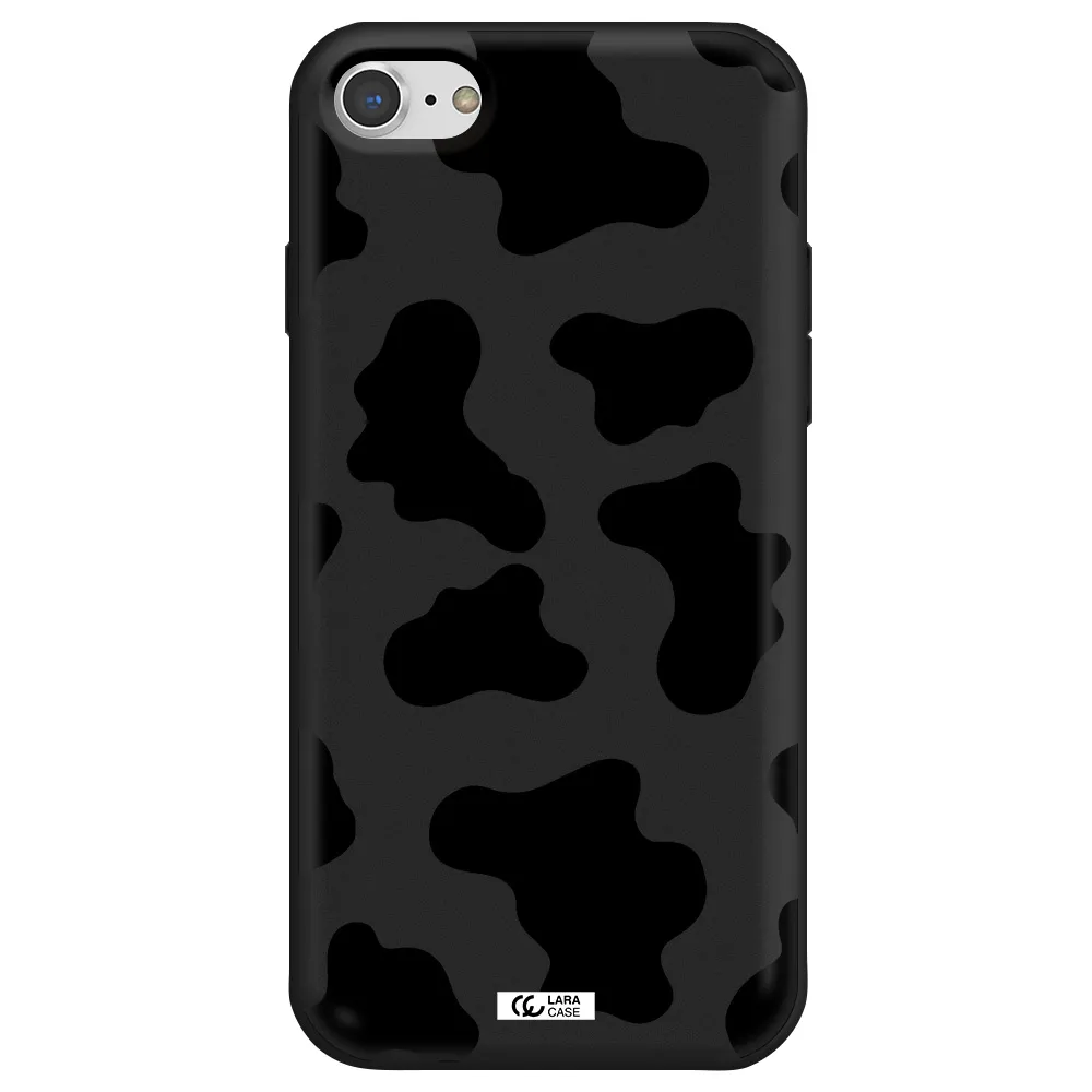 Cow Print Apple iPhone 7 Silicone black Case