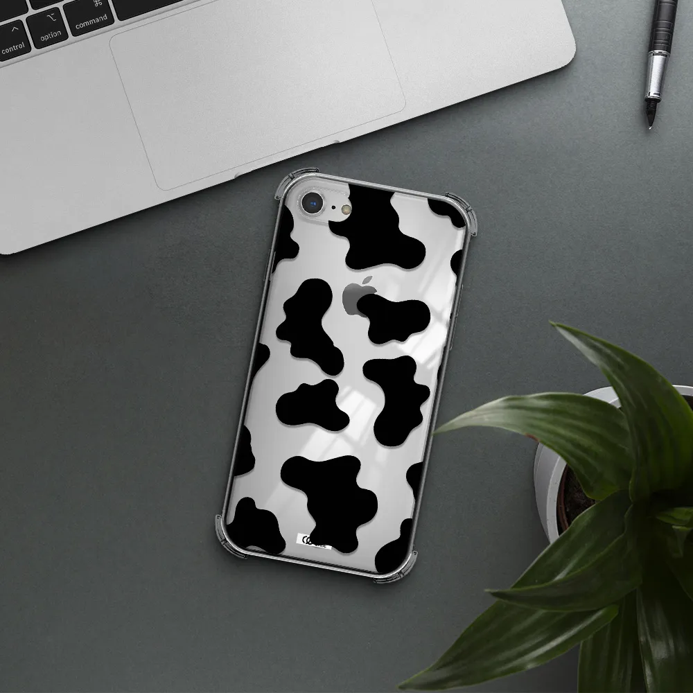 Cow Print Apple iPhone 8 Clear PC Case