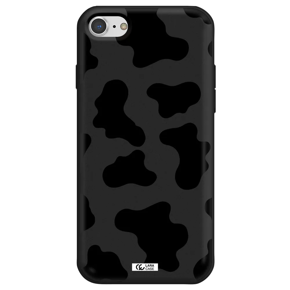 Cow Print Apple iPhone 8 Silicone black Case