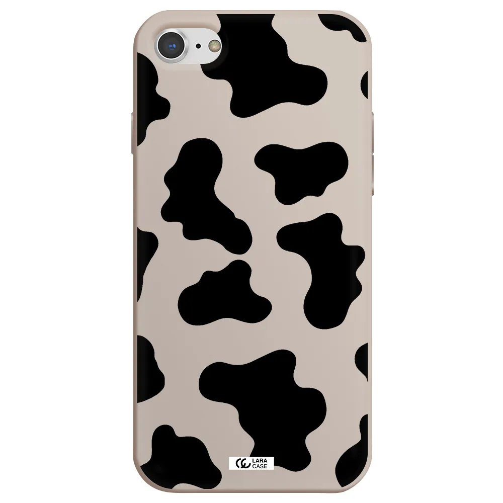 Cow Print Apple iPhone 8 Silicone Stone Case