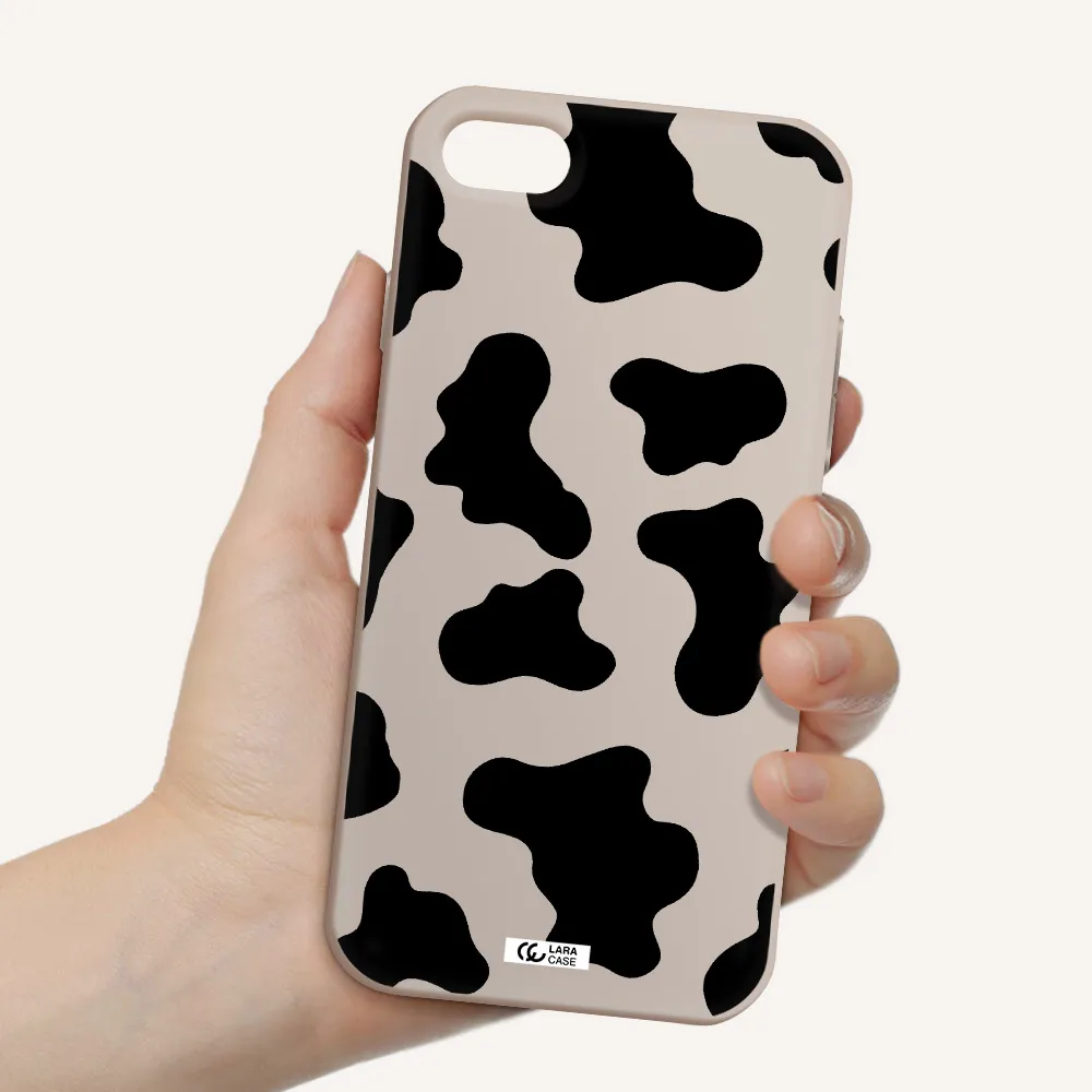 Cow Print Apple iPhone 8 Silicone Stone Case