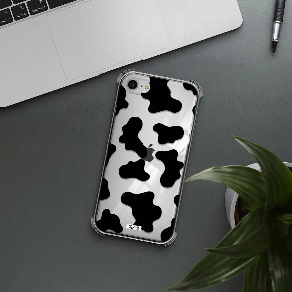 Cow Print Apple iPhone se 2020 Clear PC Case