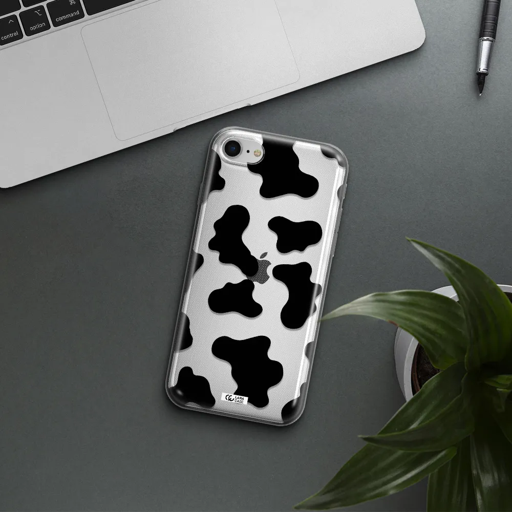 Cow Print Apple Iphone Se 2020 Clear Tpu Case