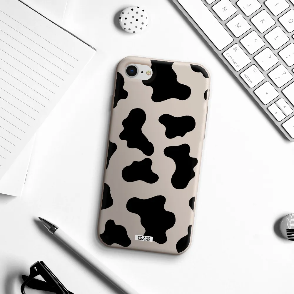 Cow Print Apple iPhone se 2020 Silicone Stone Case