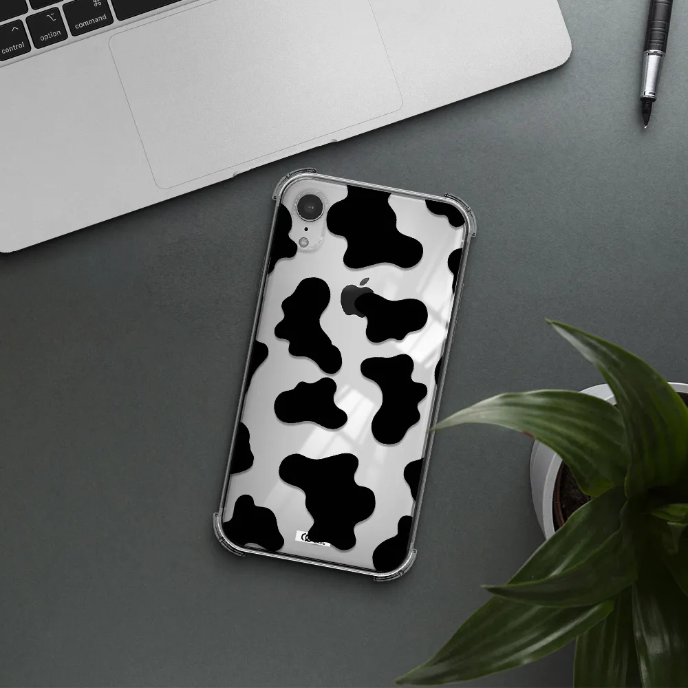 Cow Print Apple iPhone XR Clear PC Case