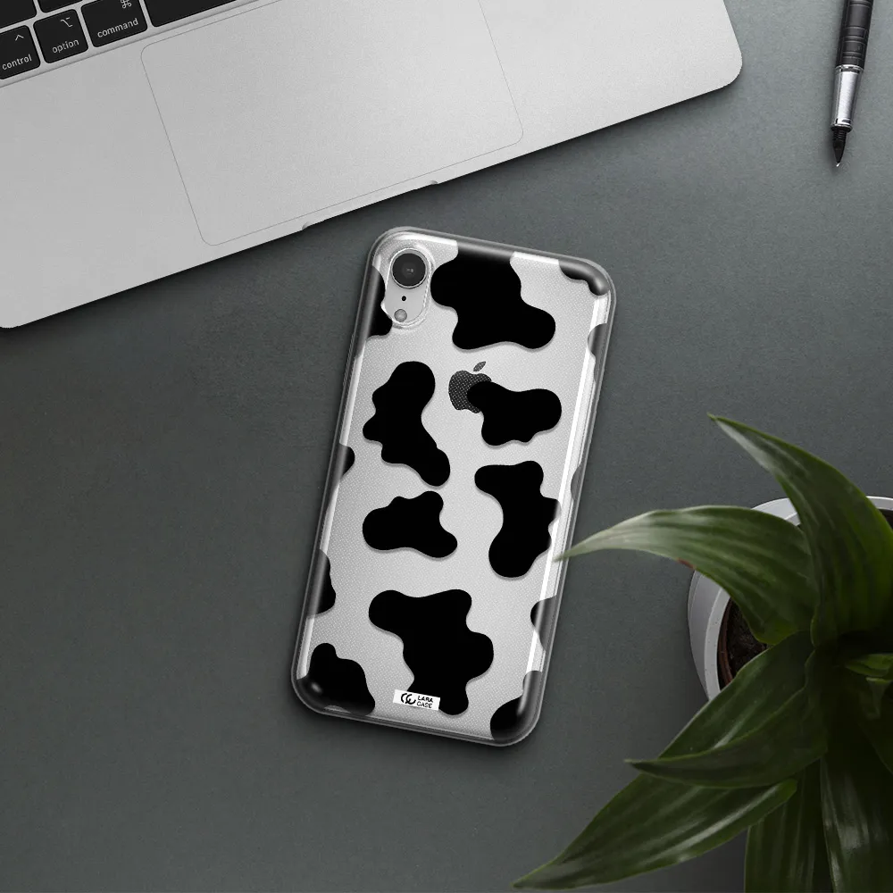 Cow Print Apple iPhone XR Clear TPU Case