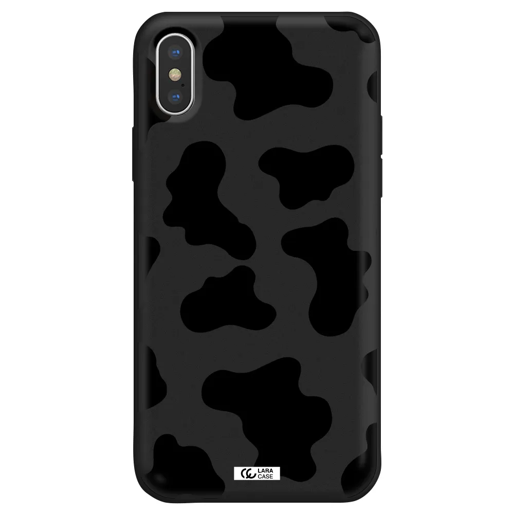 Cow Print Apple iPhone XS Silicone black Case