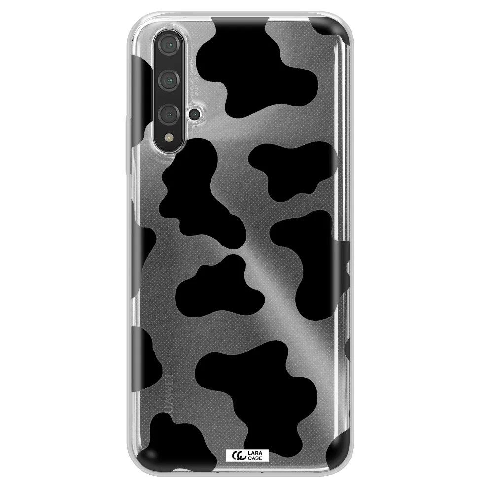 Cow Print Huawei Nova 5t Clear TPU Case