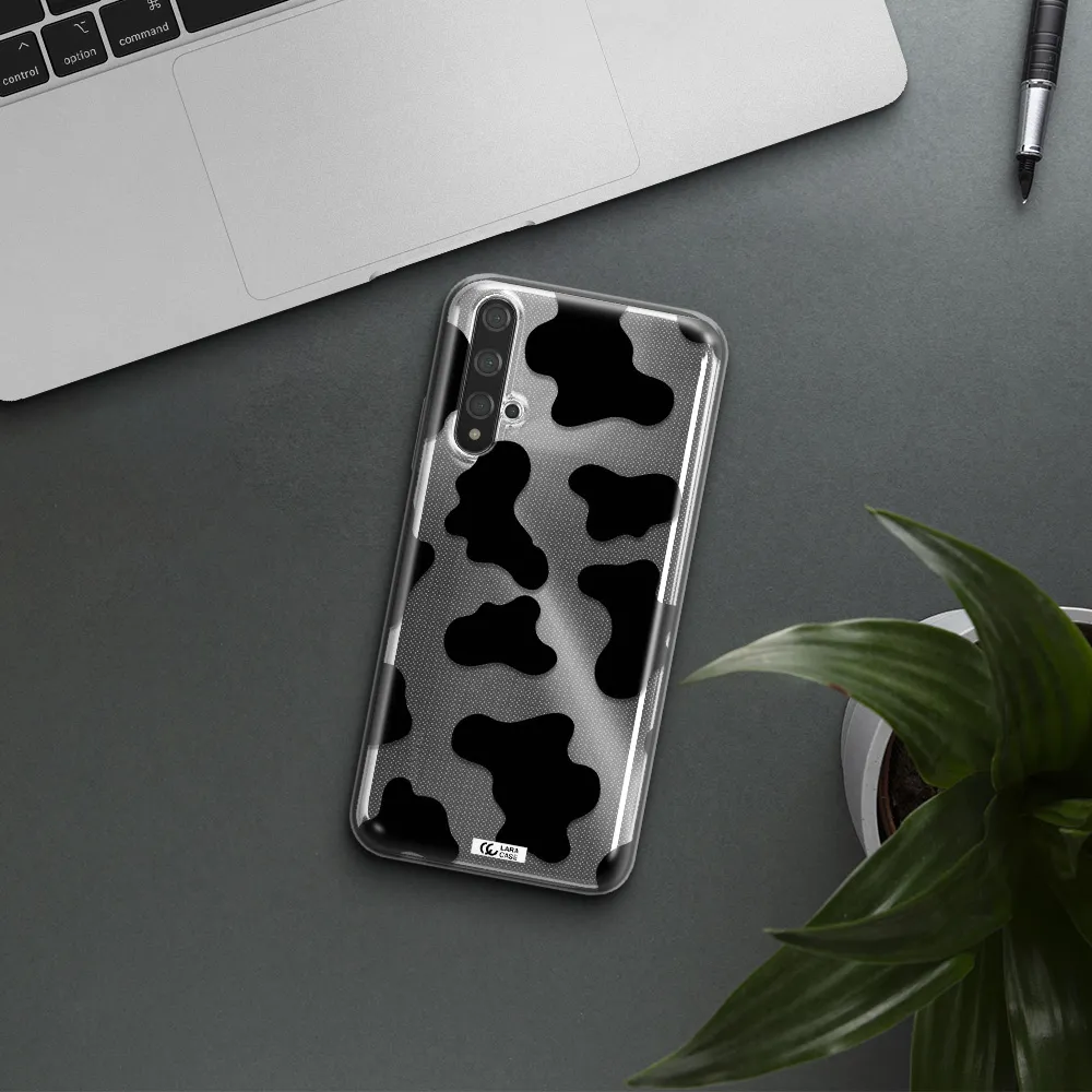 Cow Print Huawei Nova 5t Clear TPU Case