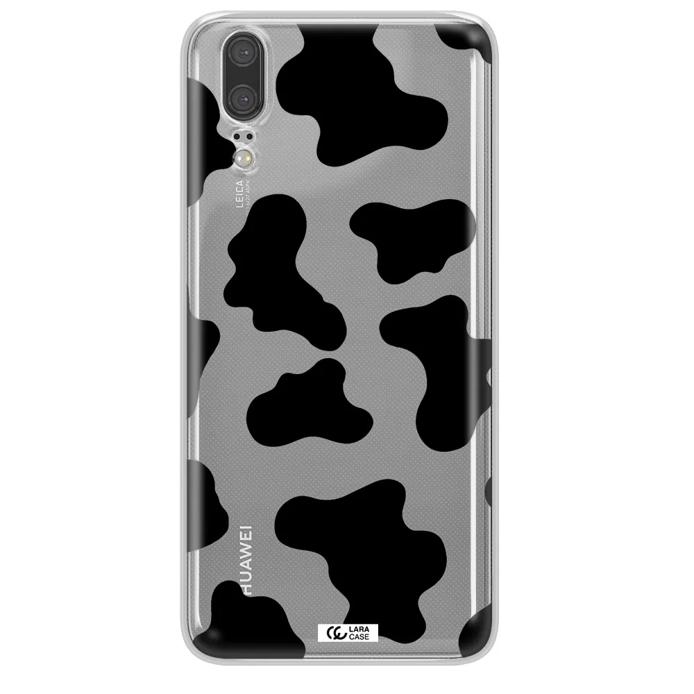 Cow Print Huawei P20 Clear TPU Case