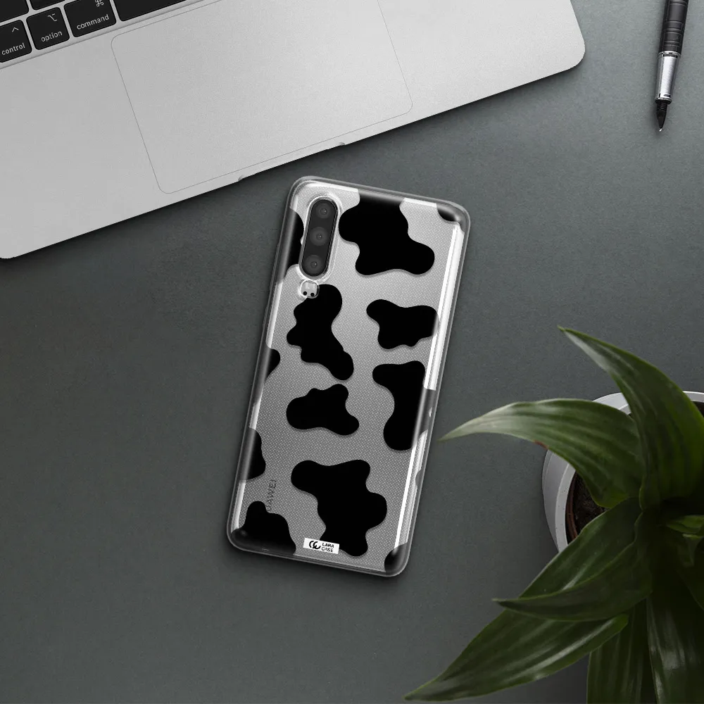Cow Print Huawei P30 Clear TPU Case