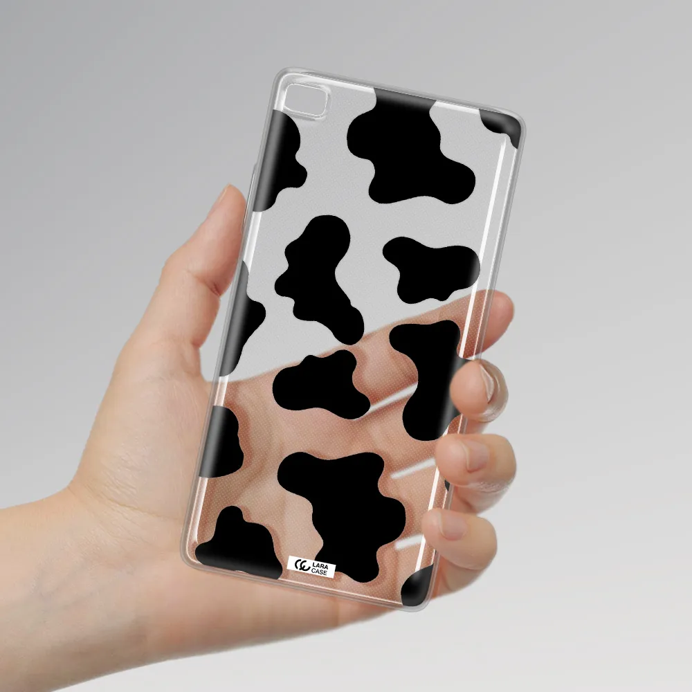 Cow Print Huawei P8 Clear TPU Case