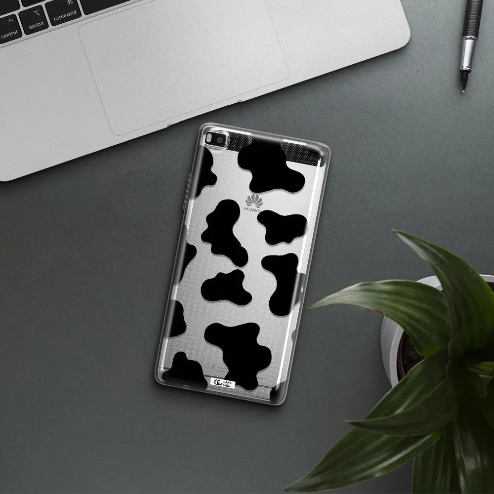 Cow Print Huawei P8 Clear TPU Case