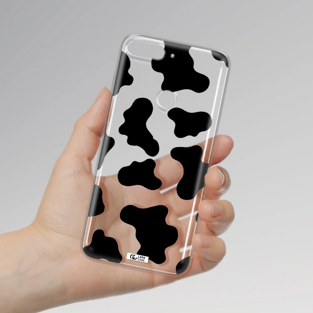 Cow Print Huawei Y7 2018 Clear TPU Case