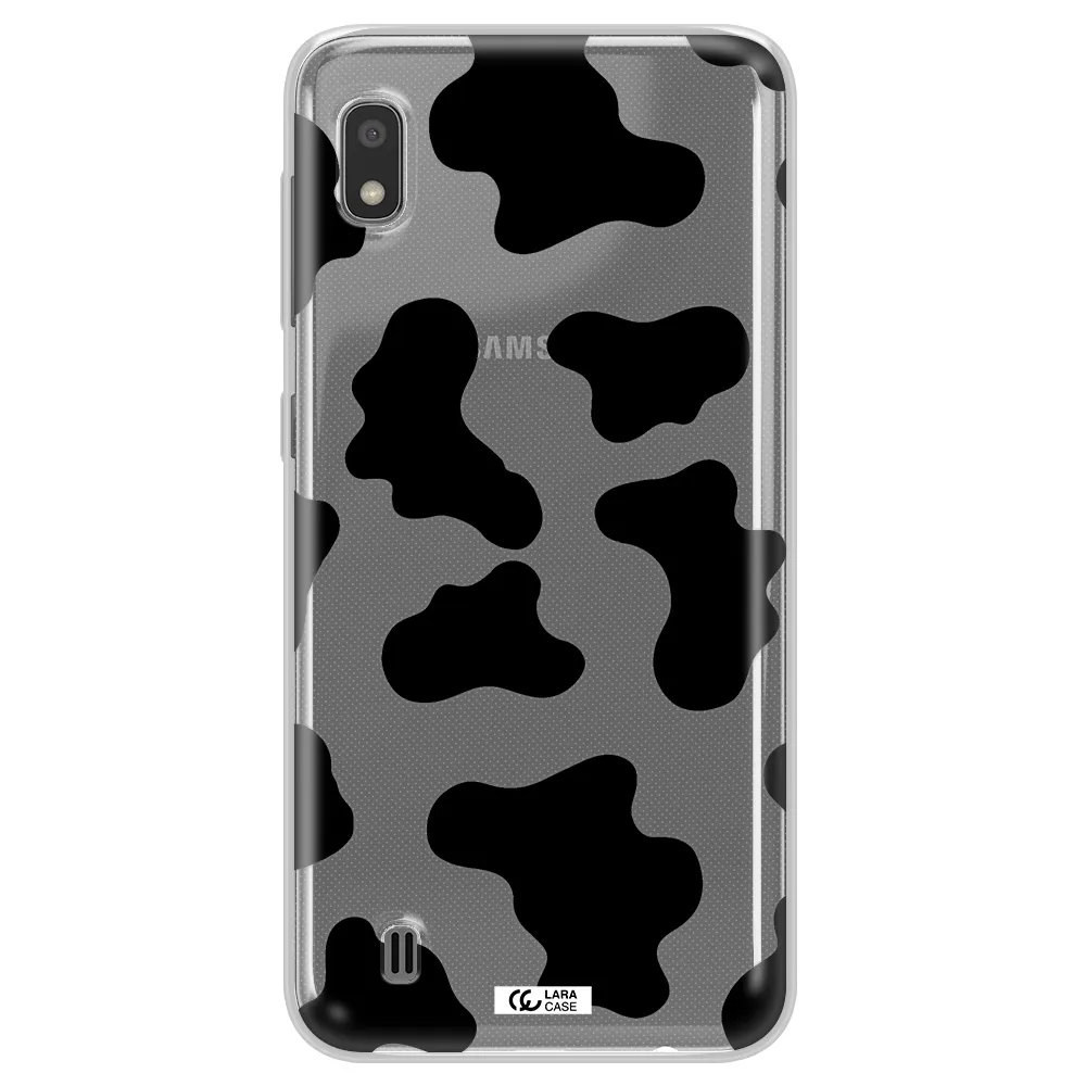 Cow Print Samsung A10 Clear TPU Case