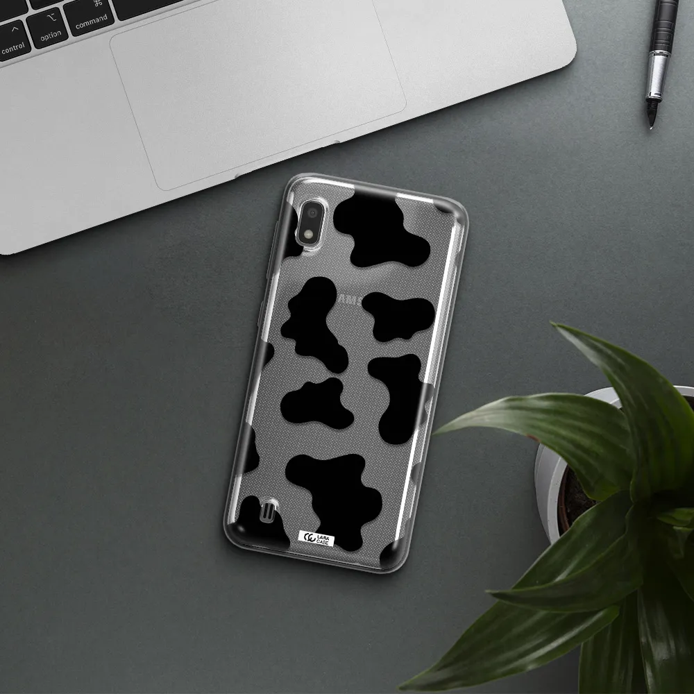Cow Print Samsung A10 Clear TPU Case