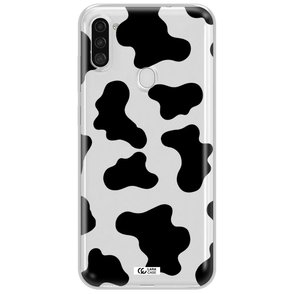 Cow Print Samsung A11 Clear TPU Case