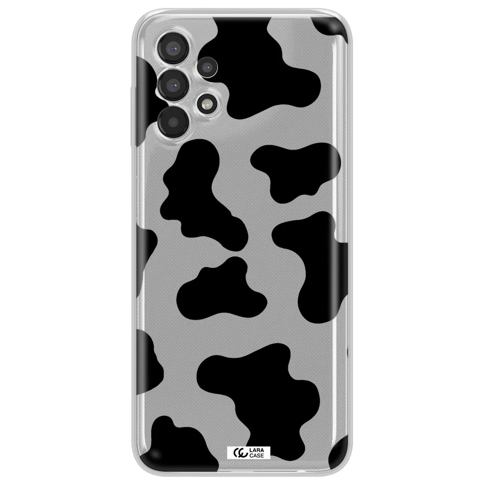 Cow Print Samsung A13 Clear TPU Case
