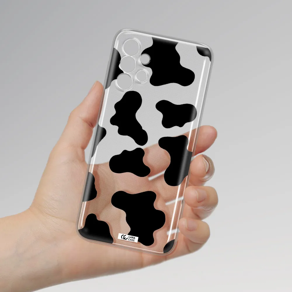 Cow Print Samsung A13 Clear TPU Case