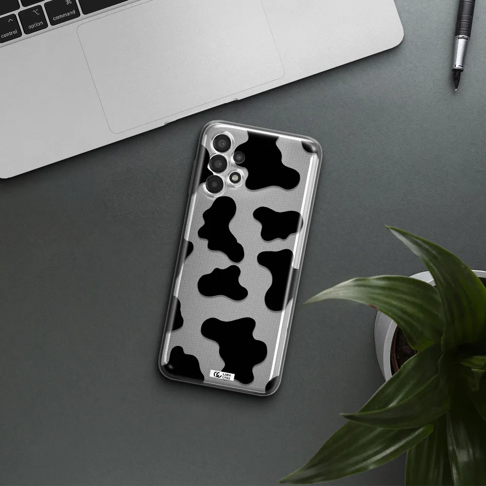Cow Print Samsung A13 Clear TPU Case