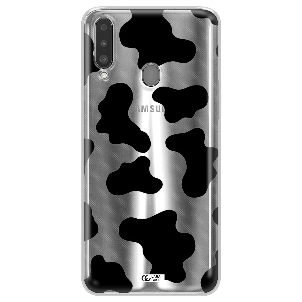 Cow Print Samsung A20S Clear TPU Case