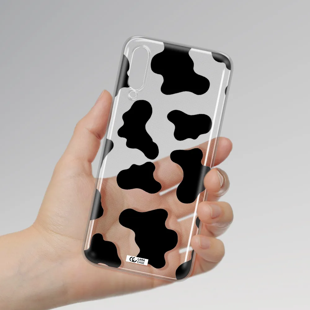 Cow Print Samsung A30S Clear TPU Case