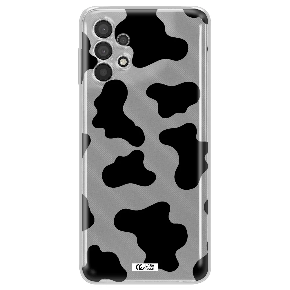 Cow Print Samsung A32 Clear TPU Case