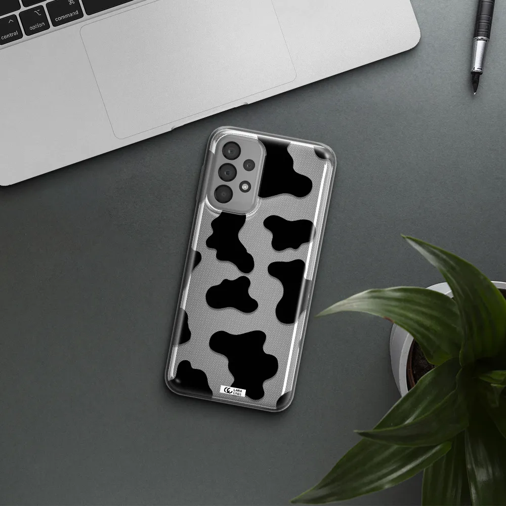 Cow Print Samsung A33 Clear TPU Case