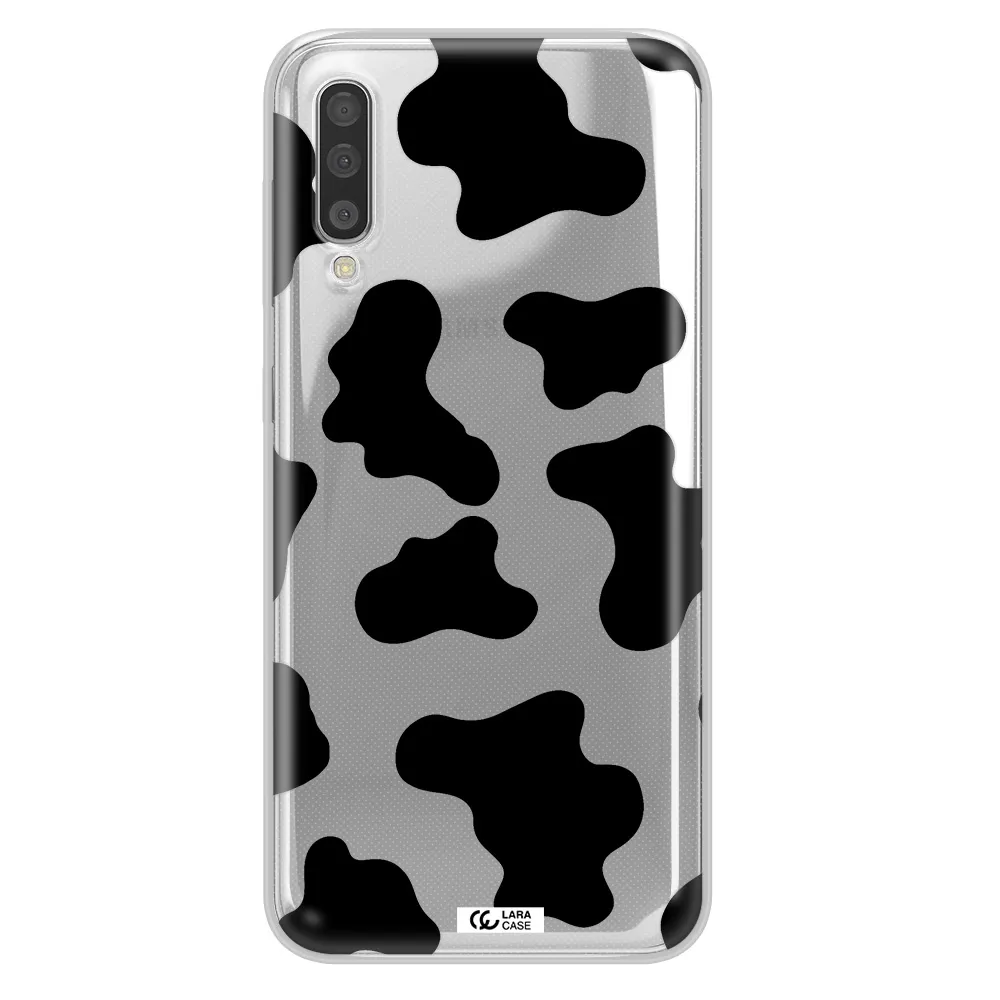 Cow Print Samsung A50 Clear TPU Case