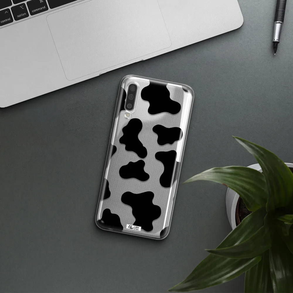 Cow Print Samsung A50 Clear TPU Case