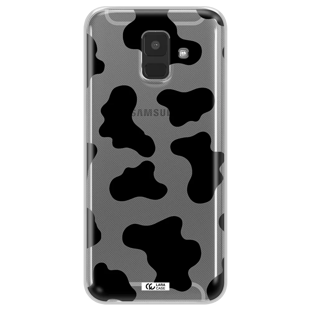 Cow Print Samsung A6 Clear TPU Case