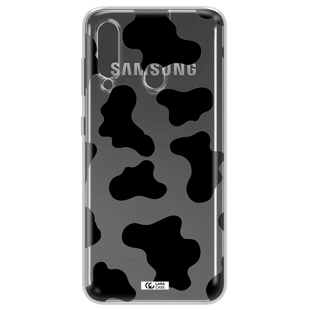 Cow Print Samsung A60 Clear TPU Case