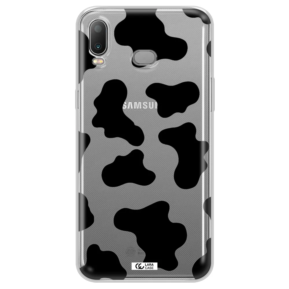 Cow Print Samsung A6S Clear TPU Case