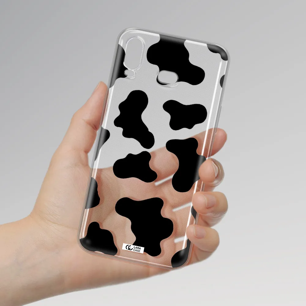 Cow Print Samsung A6S Clear TPU Case