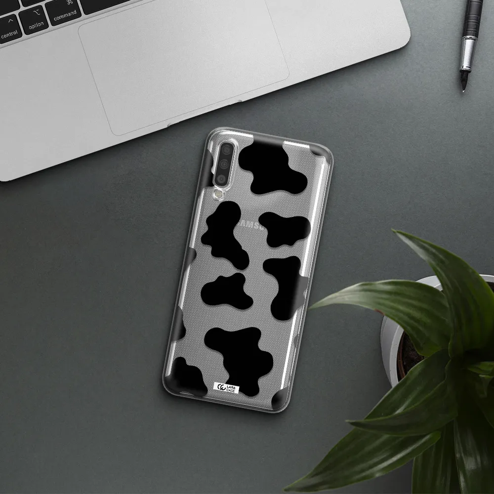 Cow Print Samsung A70S Clear Tpu Case