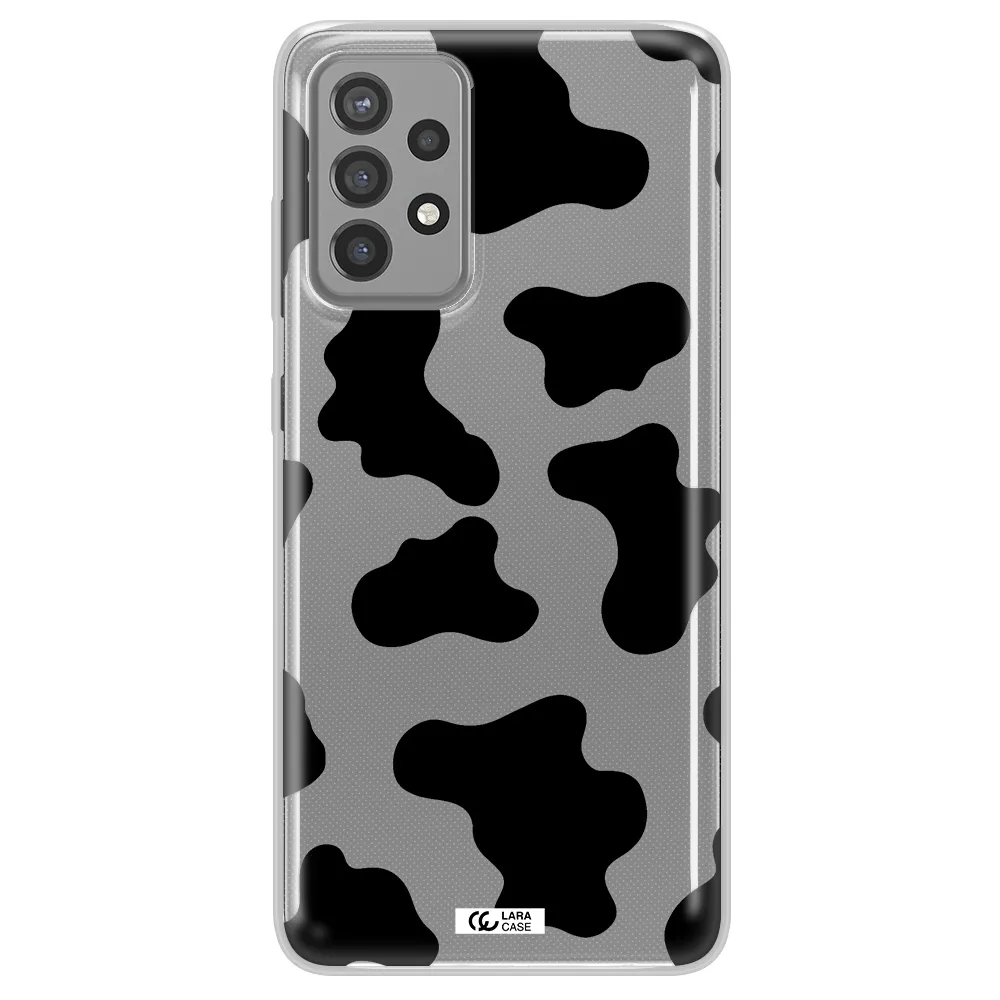 Cow Print Samsung A72 Clear TPU Case