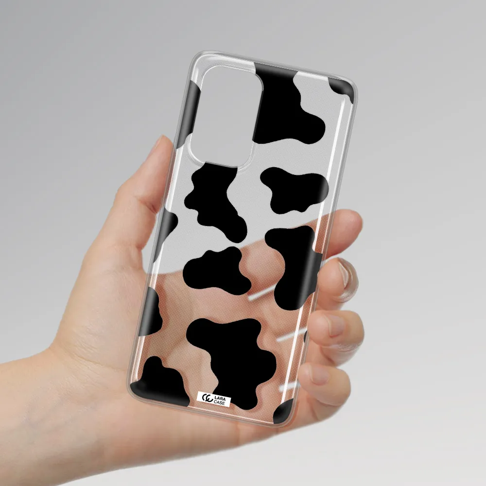 Cow Print Samsung A73 Clear TPU Case