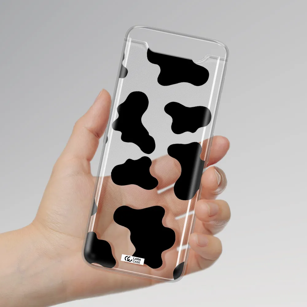 Cow Print Samsung A80 Clear TPU Case