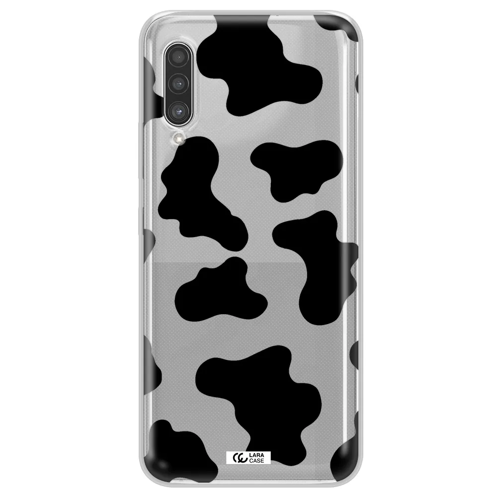 Cow Print Samsung A90 Clear TPU Case